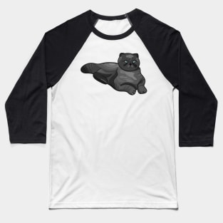 Dark Gray Cat Baseball T-Shirt